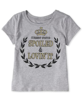 Baby And Toddler Girls Spoiled Graphic Tee
