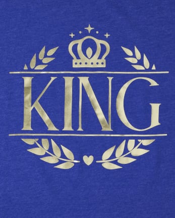 Mens Matching Family Foil Royal Graphic Tee