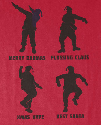 Camiseta con gráfico de Papá Noel que baila en Navidad para niños