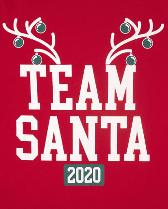 Unisex Adult Matching Family Christmas Team Santa Graphic Tee
