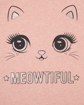 Girls Meowtiful Graphic Tee