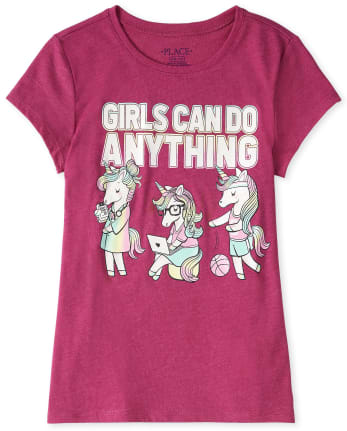 Camiseta gráfica Las chicas pueden hacer cualquier cosa