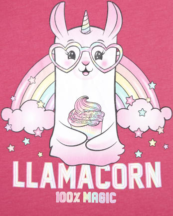 Girls Llamacorn Graphic Tee