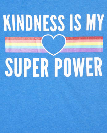 Girls Kindness Super Power Graphic Tee