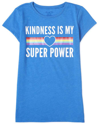 Girls Kindness Super Power Graphic Tee
