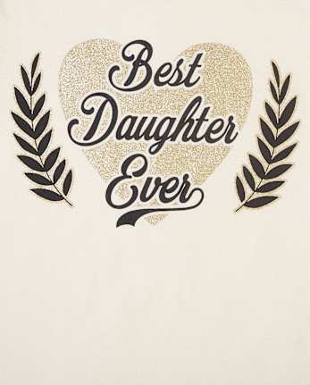 Girls Best Daughter Graphic Tee - PEARLY WHITES