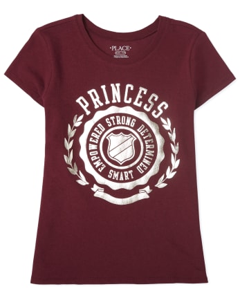 Camiseta con gráfico de princesa para niñas