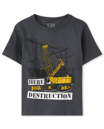 Baby And Toddler Boys Destruction Graphic Tee