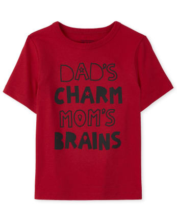 Baby And Toddler Boys Charm And Brains Graphic Tee