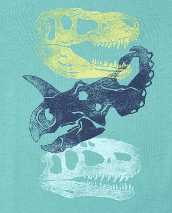 Toddler Boys Dino Skulls Graphic Tee