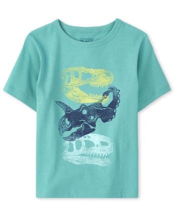 Toddler Boys Dino Skulls Graphic Tee