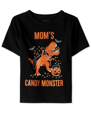 Baby And Toddler Boys Halloween Candy Monster Graphic Tee