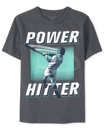 Boys Power Hitter Baseball Graphic Tee