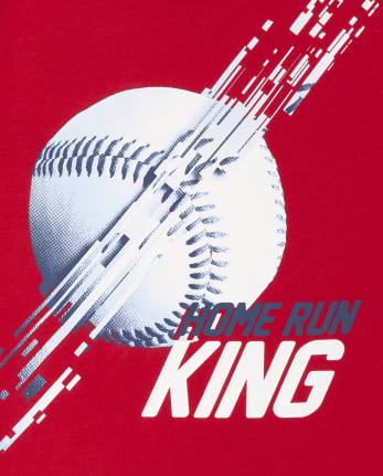 Boys Home Run King Baseball Graphic Tee