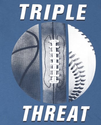 Camiseta con estampado deportivo Triple Threat para niños