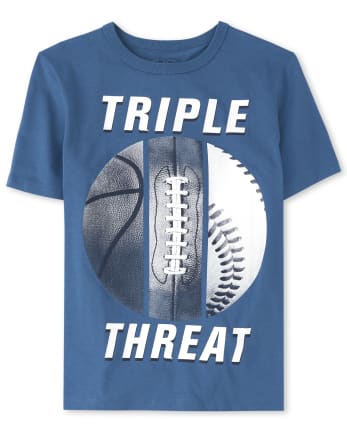 Camiseta con estampado deportivo Triple Threat para niños