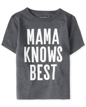 Camiseta estampada para bebés y niños pequeños Mama Knows Best