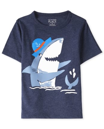 Baby And Toddler Boys Shark Graphic Tee
