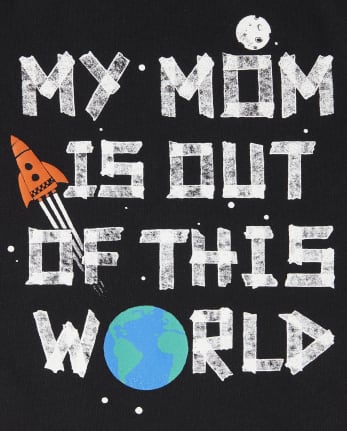 Camiseta con estampado de fuera de este mundo para bebés y niños pequeños