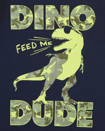 Camiseta con gráfico Dino Dude para bebés y niños pequeños
