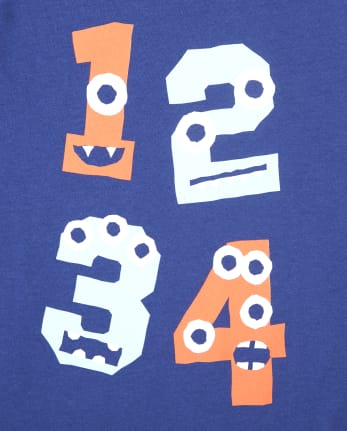 Paquete de 2 camisetas gráficas ABC 123 para bebés y niños pequeños