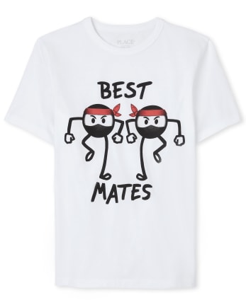Camiseta gráfica Best Mates Ninjas para niños