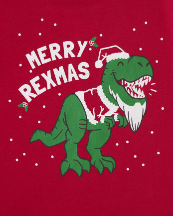 Camiseta con gráfico Rexmas navideño para bebés y niños pequeños