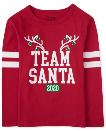 Unisex Baby And Toddler Matching Family Christmas Team Santa Graphic Tee