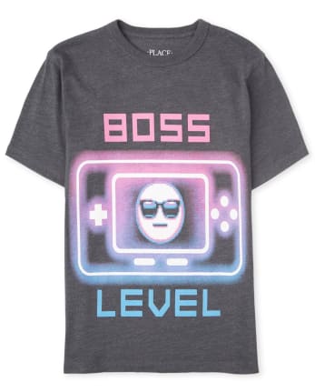 Boys Boss Level Graphic Tee