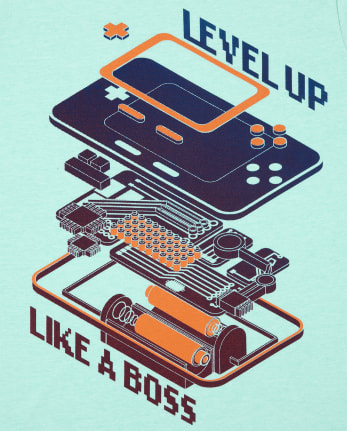 Camiseta con gráfico Level Up para niños