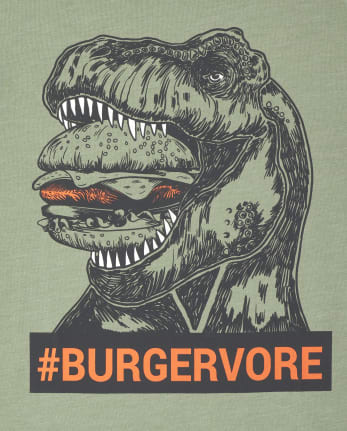 Boys Burgervore Dino Graphic Tee