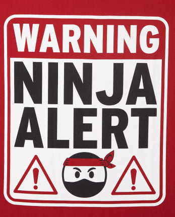 Camiseta con estampado Ninja Alert para niños