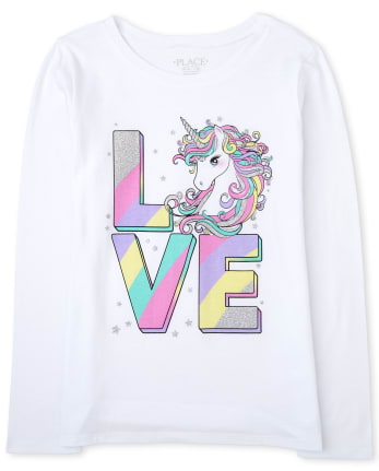 Camiseta estampada de unicornio de Girls Love The Children s