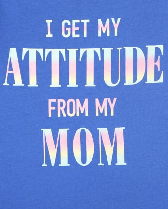 Girls Mom Attitude Graphic Tee