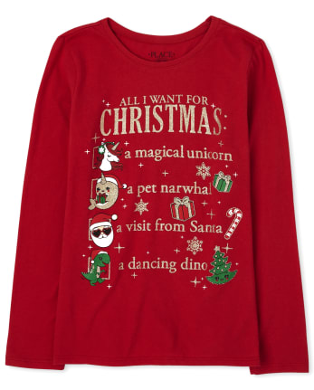 Girls top christmas tees