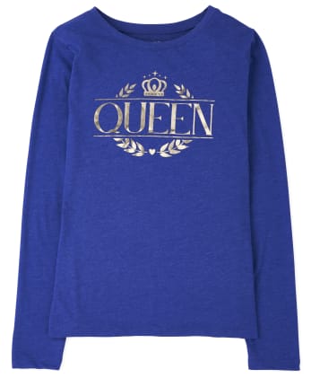 Womens Matching Family Foil Royal Graphic Tee