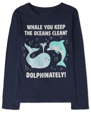 Girls Keep Oceans Clean Graphic Tee
