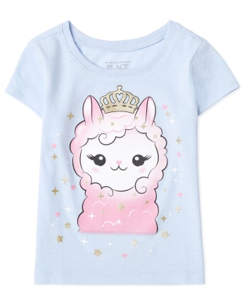 Camiseta con estampado de princesa Llama para bebés y niñas pequeñas