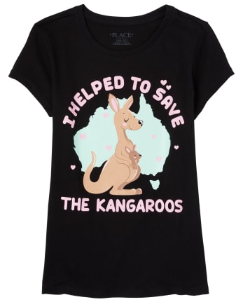Girls Save The Kangaroos Graphic Tee