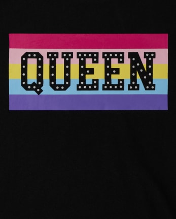Camiseta con estampado Rainbow Queen para niñas