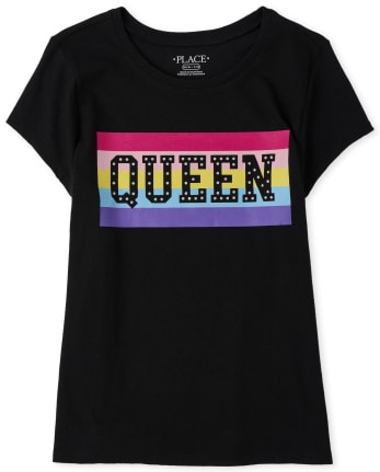 Girls Rainbow Queen Graphic Tee