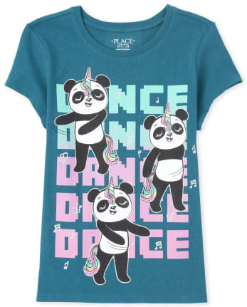 Girls Dancing Pandas Graphic Tee