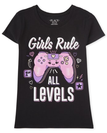 Camiseta gráfica de videojuegos para niñas