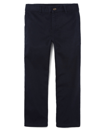 Pantalon chino droit extensible pour uniforme de garçon - Husky