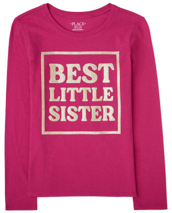 Girls Little Sister Graphic Tee