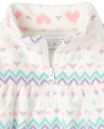Toddler Girls Print Glacier Fleece Half Zip Pullover