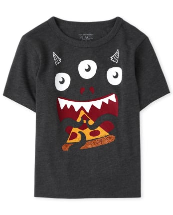 Baby And Toddler Boys Pizza Monster Graphic Tee