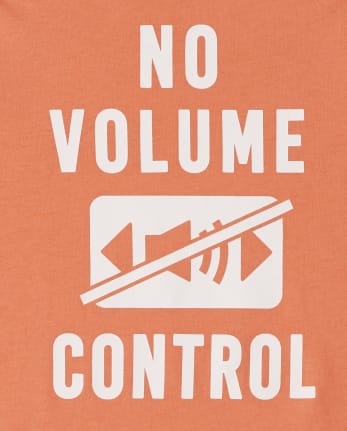 Camiseta con gráfico de control de volumen para bebés y niños pequeños