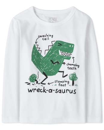 Baby And Toddler Boys Dino Wreck Graphic Tee