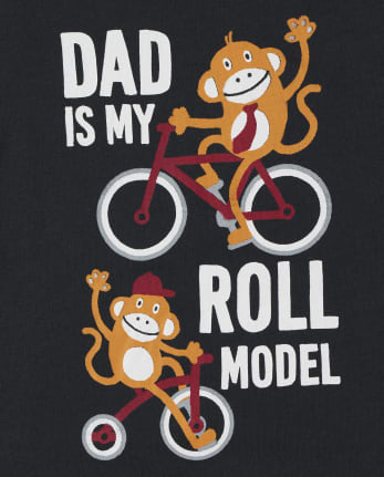 Baby And Toddler Boys Roll Model Graphic Tee